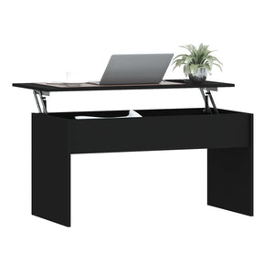 Schwarzer Couchtisch, 102 cm