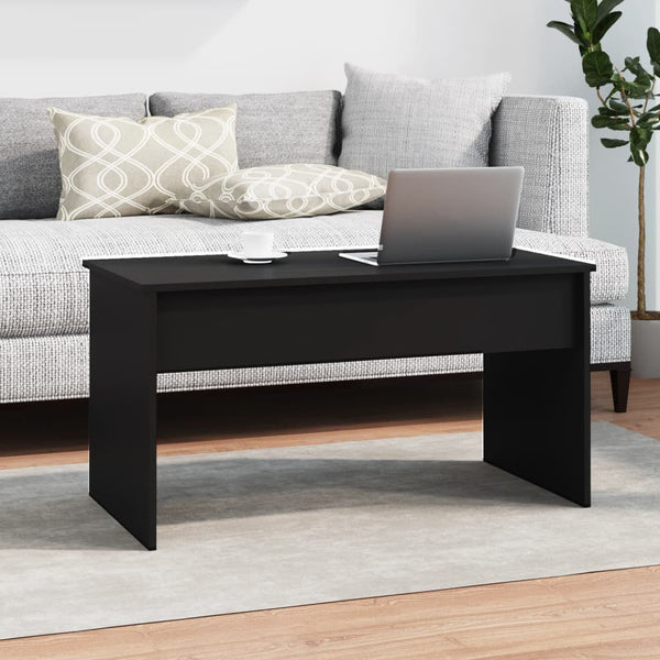 Schwarzer Couchtisch, 102 cm