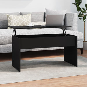 Schwarzer Couchtisch, 102 cm