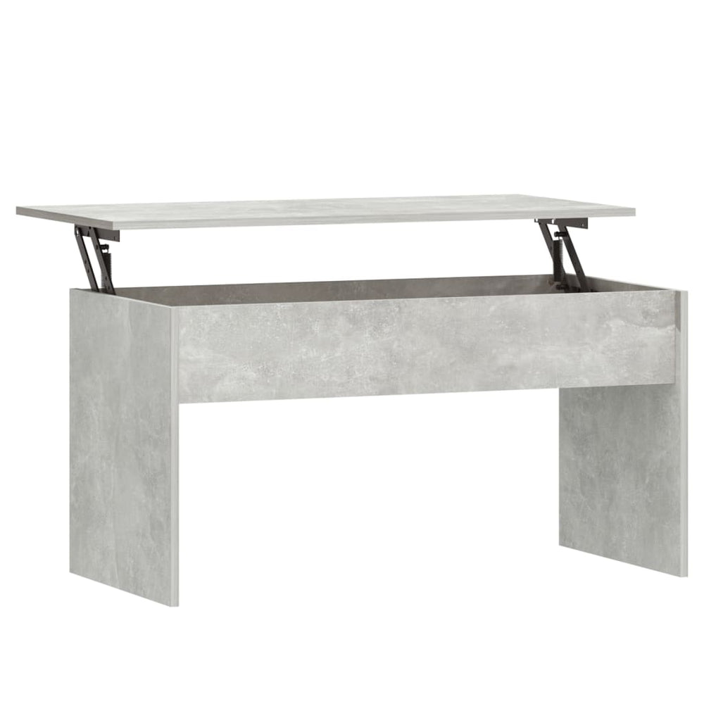 vidaXL Table basse gris béton 102x50,5x52,5 cm bois d'ingénierie
