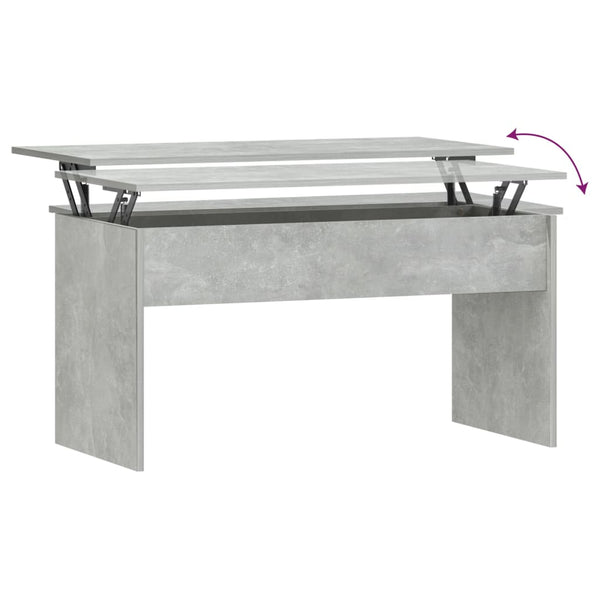 Betongrauer Couchtisch mit Stauraum