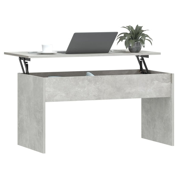 Betongrauer Couchtisch mit Stauraum