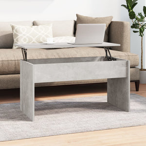 Betongrauer Couchtisch mit Stauraum