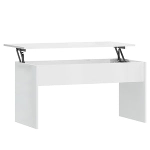 Couchtisch Hochglanz Weiß, 102 cm