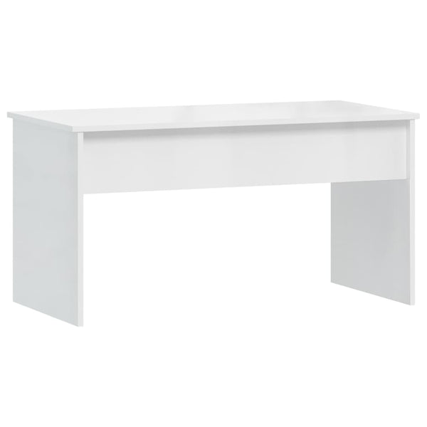 Couchtisch Hochglanz Weiß, 102 cm