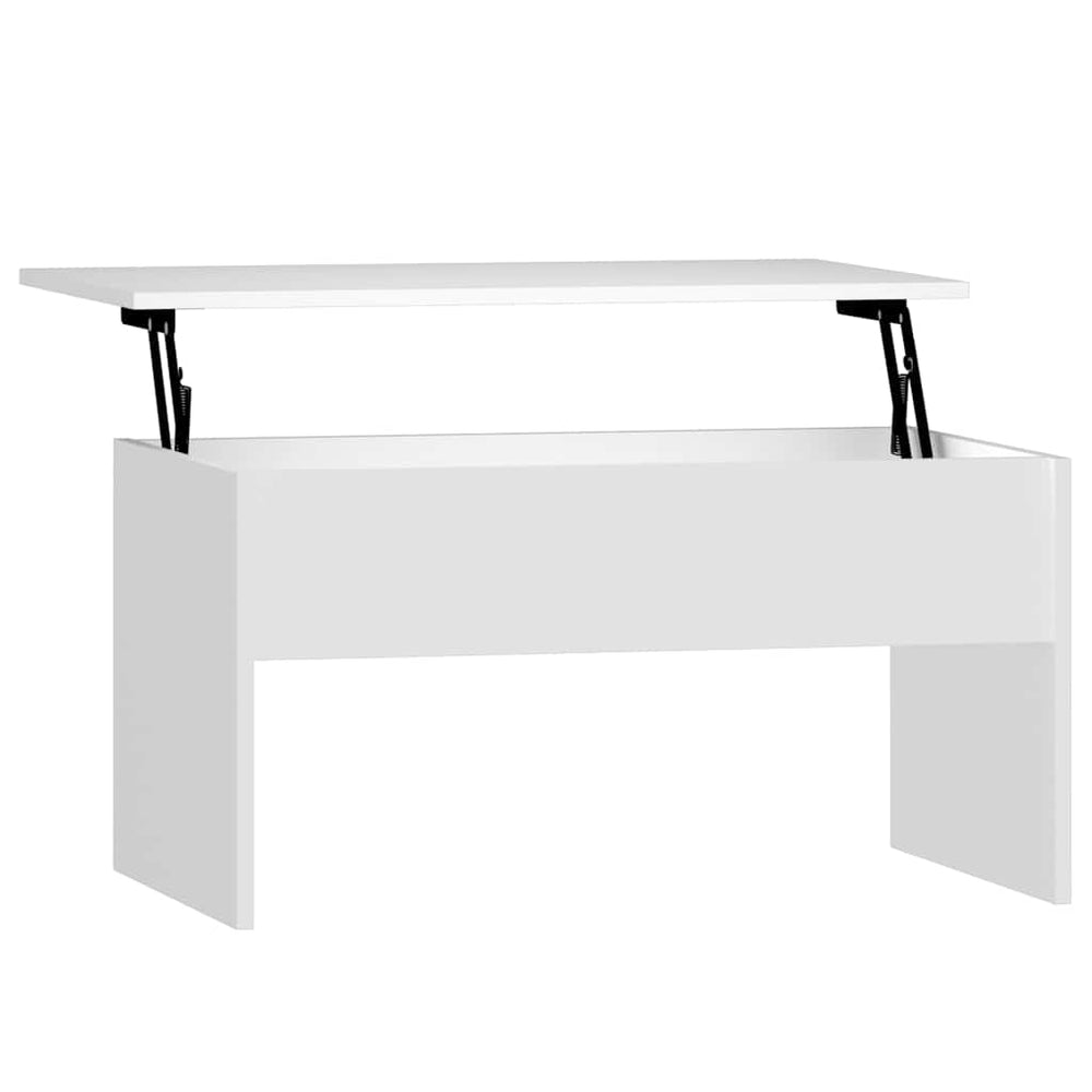 vidaXL Table basse blanche 80x50,5x41,5 cm en bois d'ingénierie