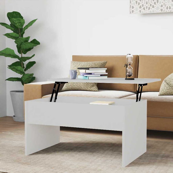 Weißer Couchtisch 80x50,5 cm