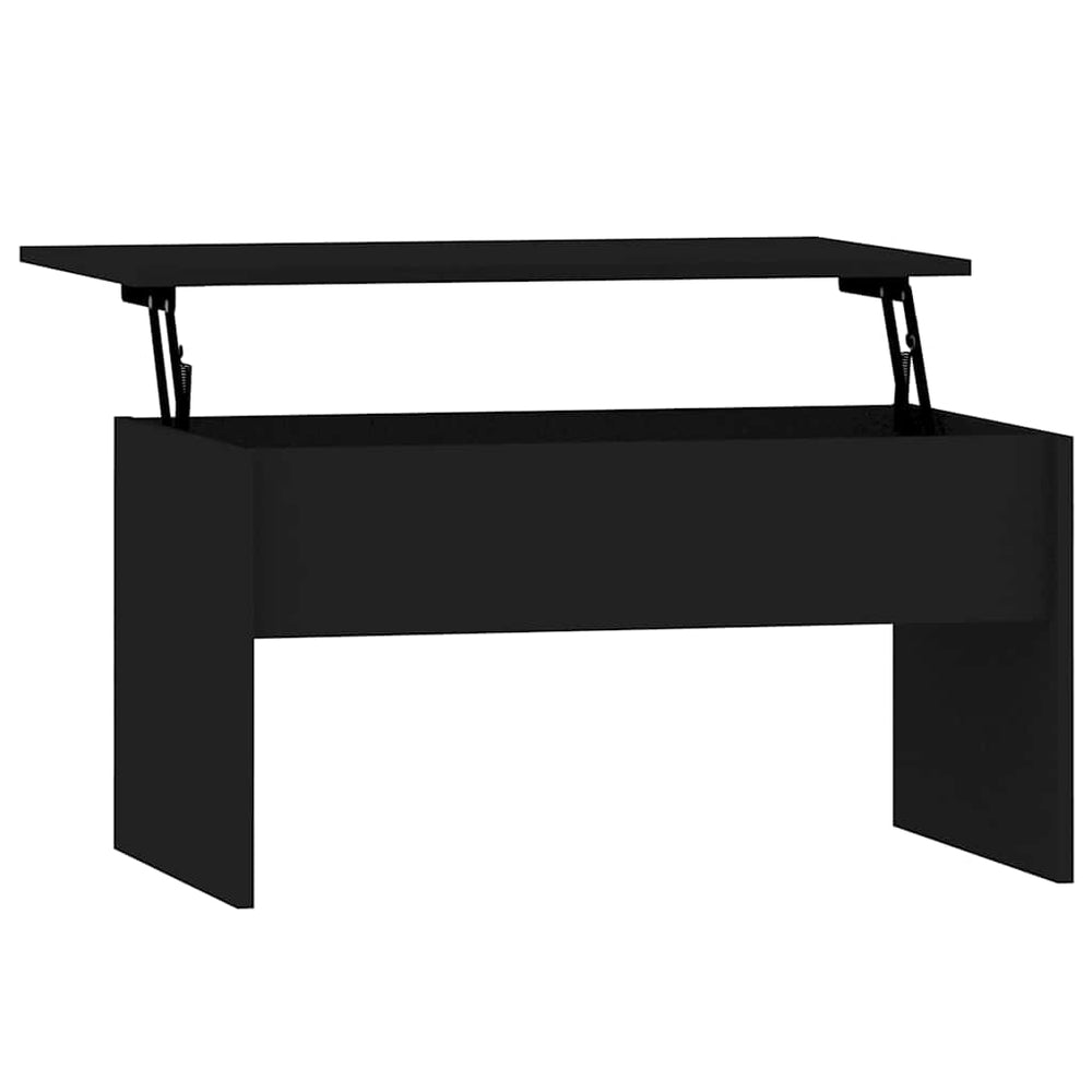 vidaXL Table basse noire 80x50,5x41,5 cm Aggloméré