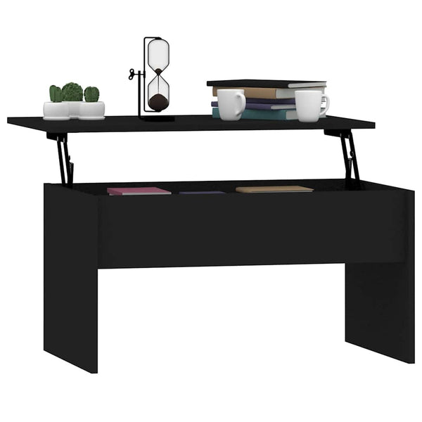 Schwarzer Couchtisch 80x50,5 cm