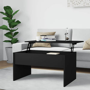 Schwarzer Couchtisch 80x50,5 cm