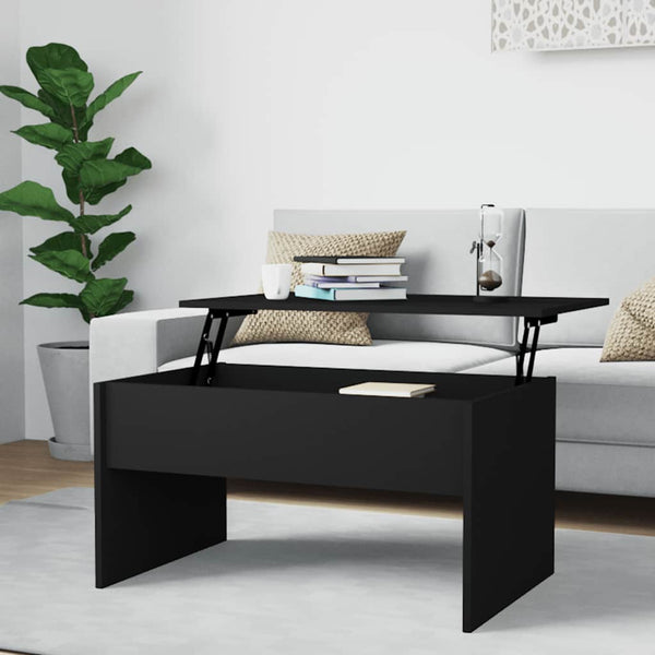 Schwarzer Couchtisch 80x50,5 cm