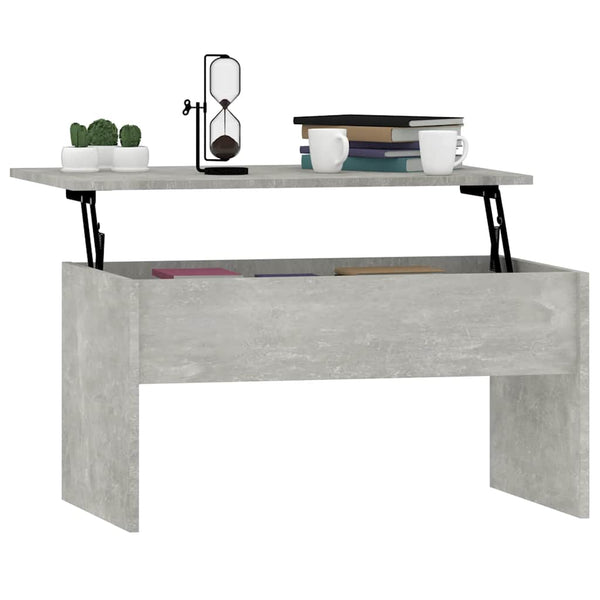Betongrauer Couchtisch 80x50,5 cm
