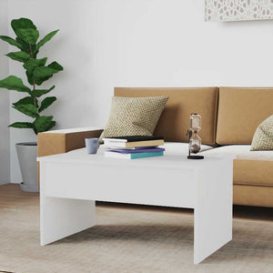 Couchtisch Hochglanz Weiß 80x50,5 cm