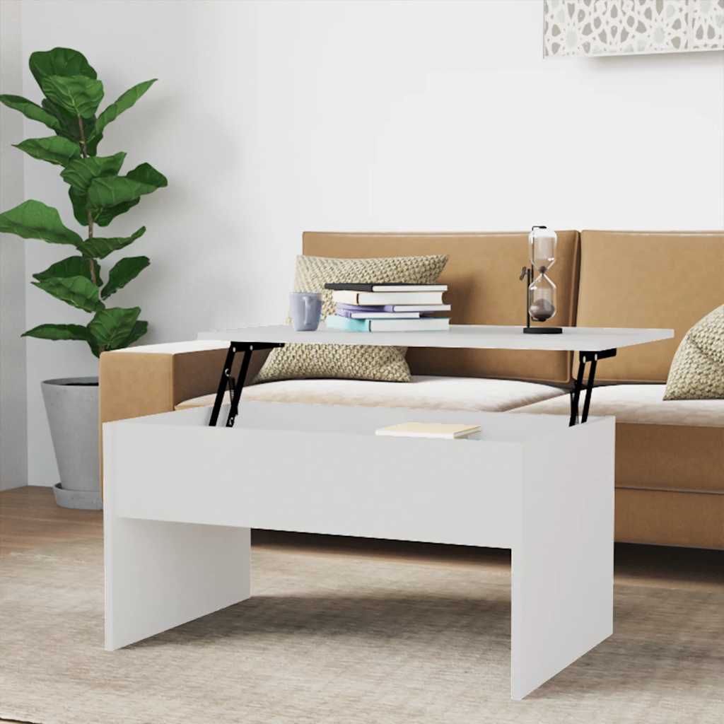 Couchtisch Hochglanz Weiß 80x50,5 cm