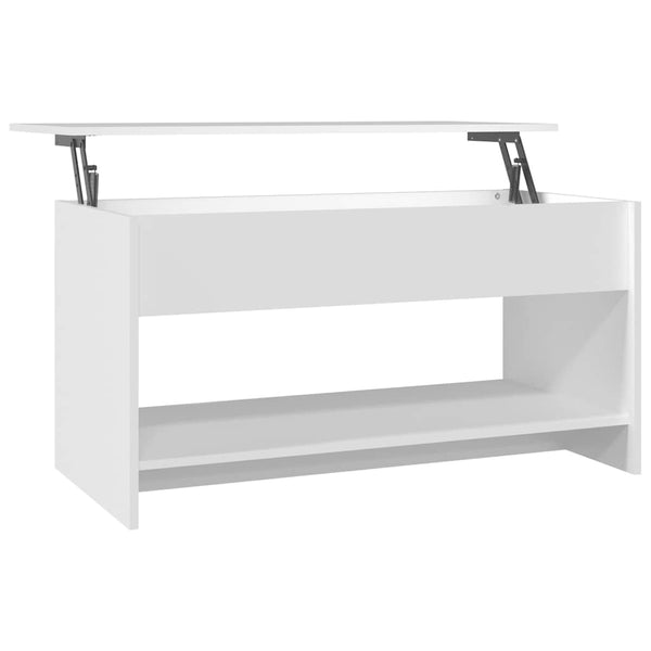 Weißer Couchtisch Holzwerkstoff 102 cm