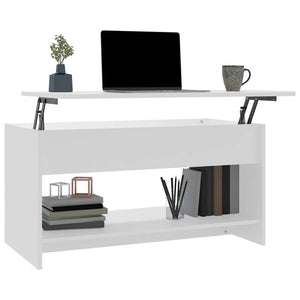 Weißer Couchtisch Holzwerkstoff 102 cm