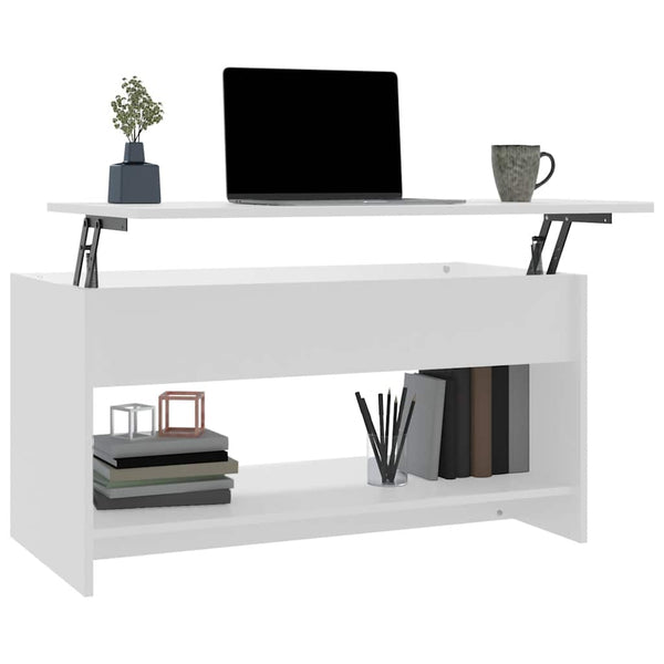 Weißer Couchtisch Holzwerkstoff 102 cm