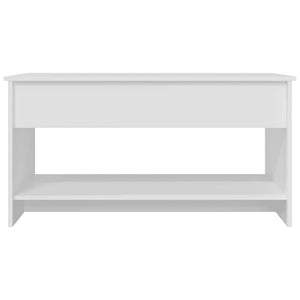Weißer Couchtisch Holzwerkstoff 102 cm