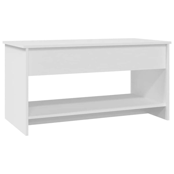 Weißer Couchtisch Holzwerkstoff 102 cm