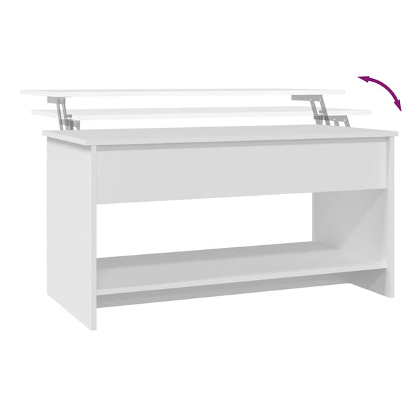 Weißer Couchtisch Holzwerkstoff 102 cm