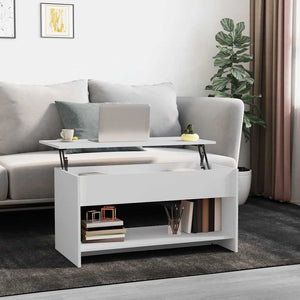 Weißer Couchtisch Holzwerkstoff 102 cm
