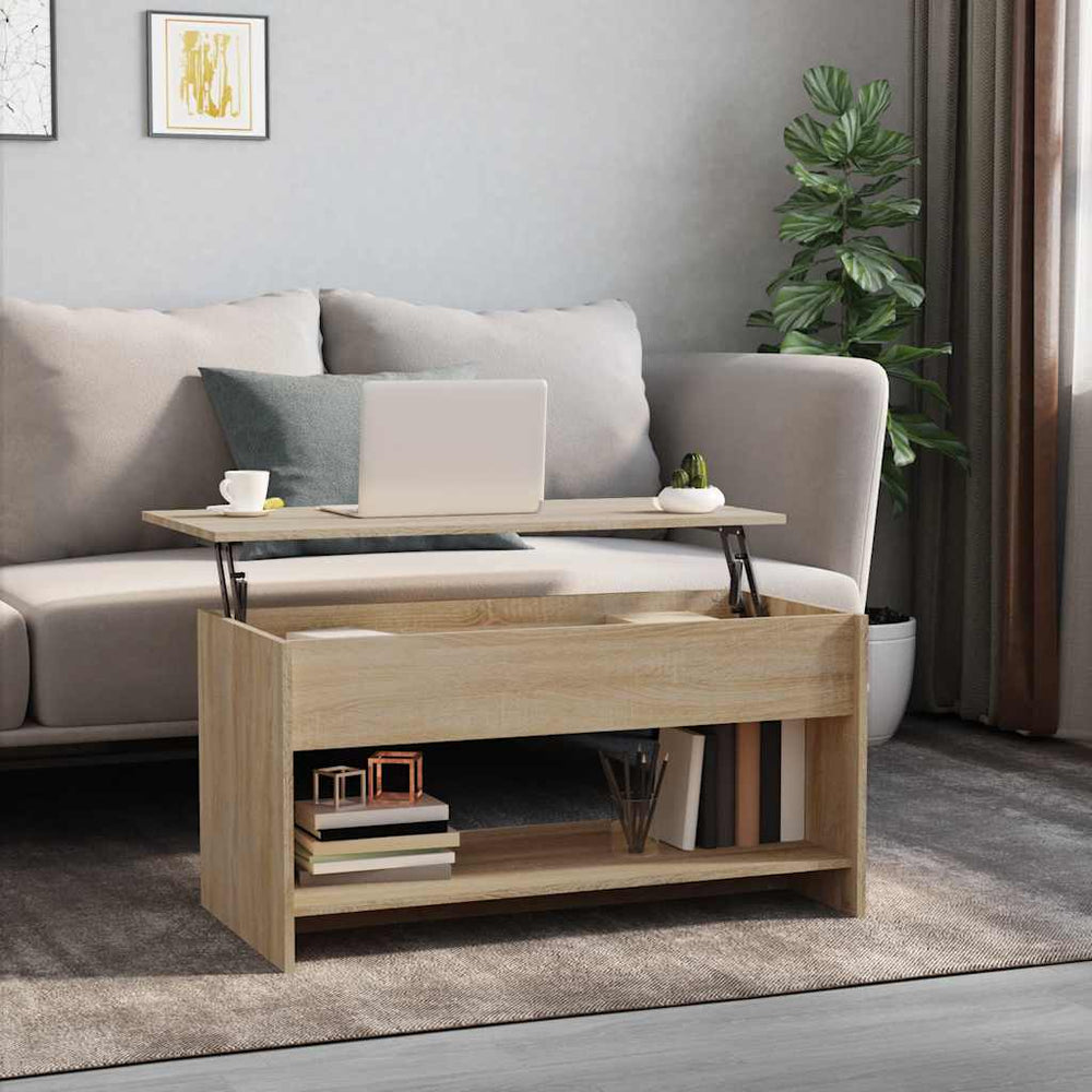 Sonoma Eiche Couchtisch mit Stauraum