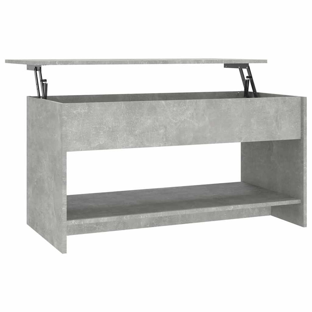 vidaXL Table basse gris béton 102x50x52,5 cm bois d'ingénierie