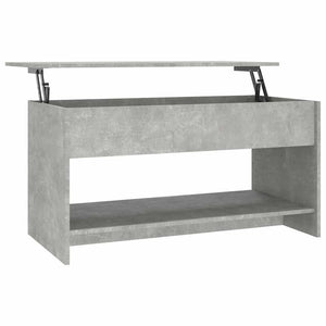 vidaXL Table basse gris béton 102x50x52,5 cm bois d'ingénierie