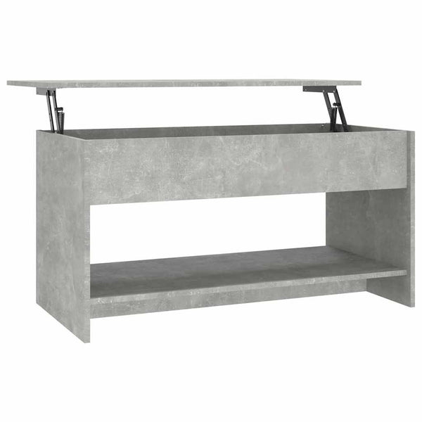 vidaXL Table basse gris béton 102x50x52,5 cm bois d'ingénierie