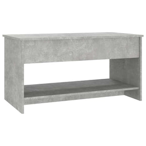 vidaXL Table basse gris béton 102x50x52,5 cm bois d'ingénierie