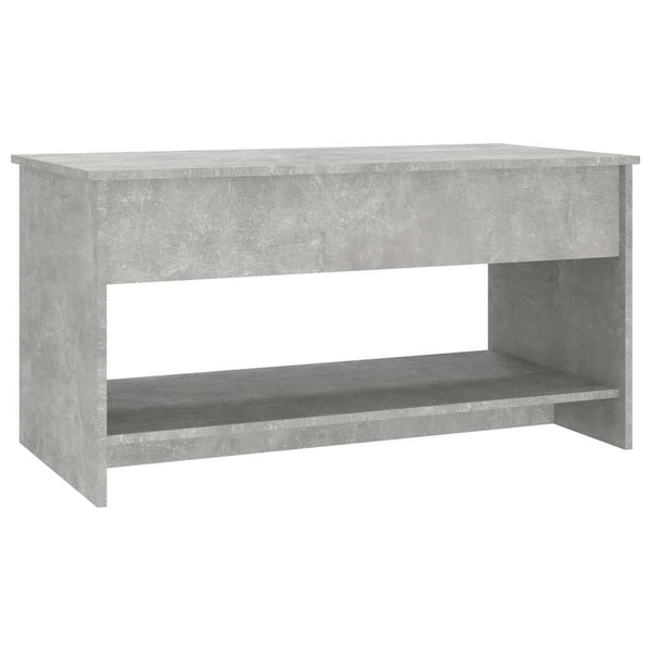 vidaXL Table basse gris béton 102x50x52,5 cm bois d'ingénierie