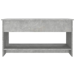 vidaXL Table basse gris béton 102x50x52,5 cm bois d'ingénierie