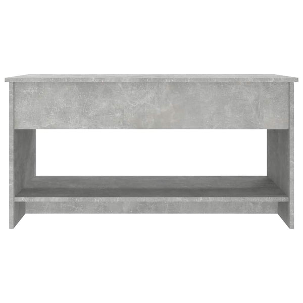 vidaXL Table basse gris béton 102x50x52,5 cm bois d'ingénierie
