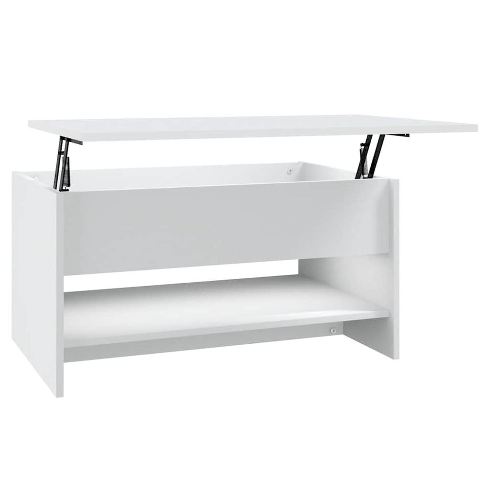 vidaXL Table basse blanche 80x50x40 cm, bois d'ingénierie