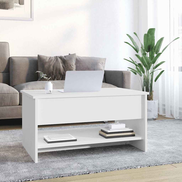 Weißer Couchtisch 80x50 cm