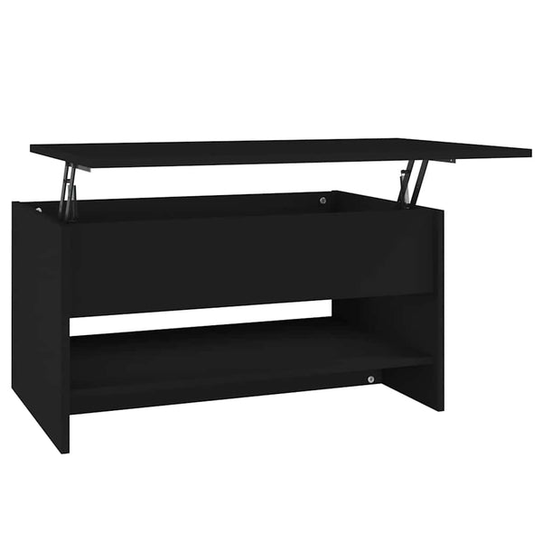 Schwarzer Couchtisch 80x50 cm
