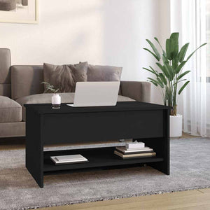 Schwarzer Couchtisch 80x50 cm