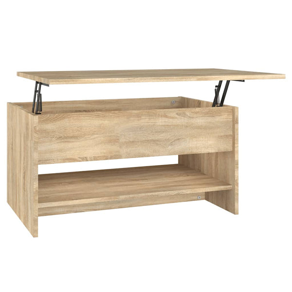 Sonoma Eiche Couchtisch mit Stauraum 80x50 cm