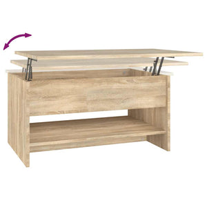Sonoma Eiche Couchtisch mit Stauraum 80x50 cm