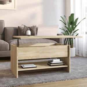 Sonoma Eiche Couchtisch mit Stauraum 80x50 cm