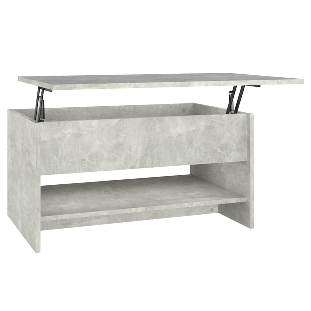 vidaXL Table basse gris béton 80x50x40 cm aggloméré