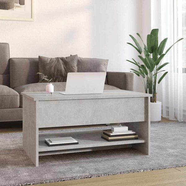 Betongrauer Couchtisch 80x50 cm