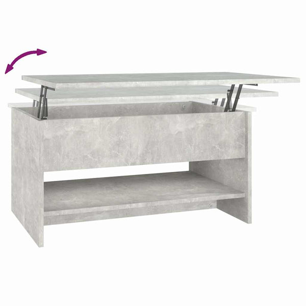 Betongrauer Couchtisch 80x50 cm