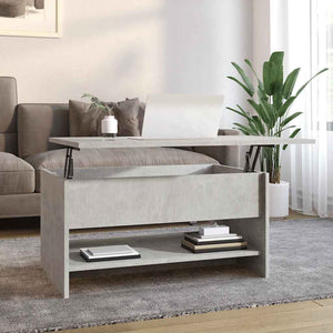 Betongrauer Couchtisch 80x50 cm
