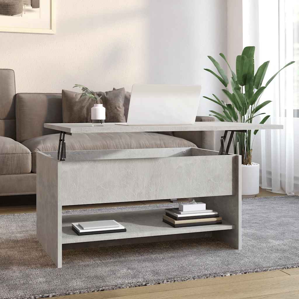 Betongrauer Couchtisch 80x50 cm