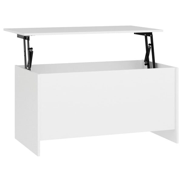 Weißer Couchtisch mit Stauraum 102 cm