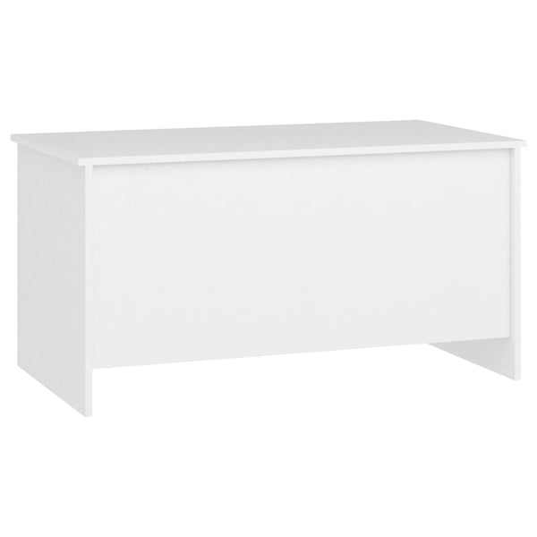 Weißer Couchtisch mit Stauraum 102 cm