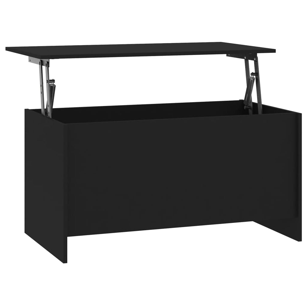 vidaXL Table basse noire 102x55,5x52,5 cm en bois d'ingénierie