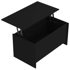 Schwarzer Couchtisch mit Stauraum
