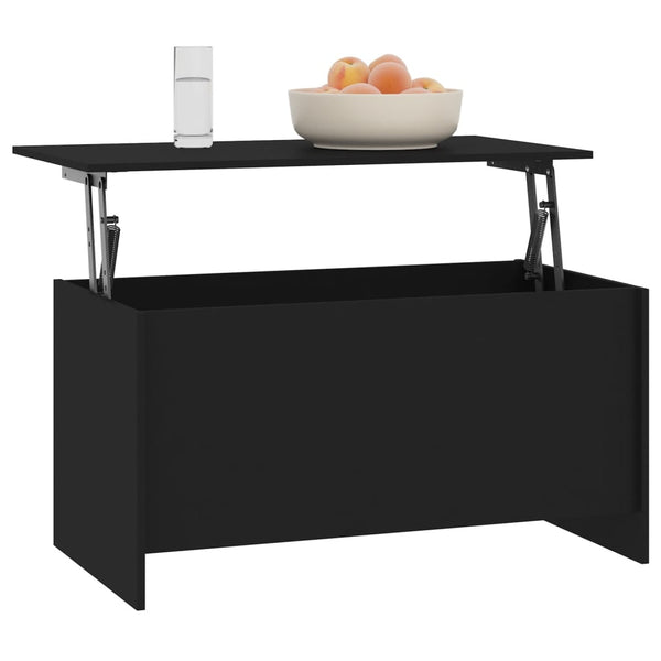 Schwarzer Couchtisch mit Stauraum